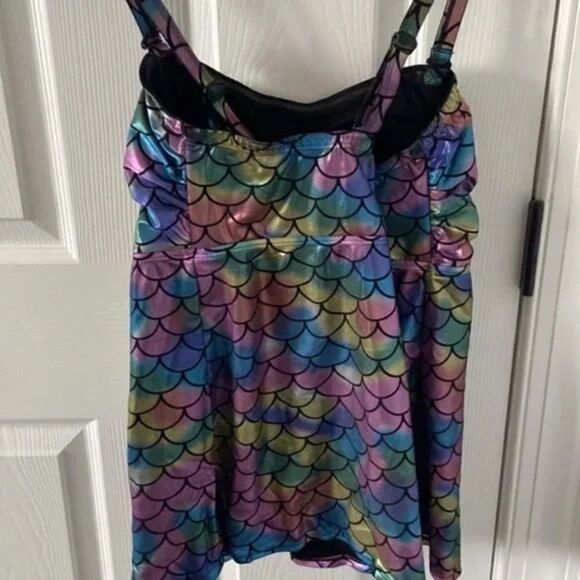 TORRID MERMAID TANKINI TOP SWIMSUIT 1X NWOT - Picture 3 of 8